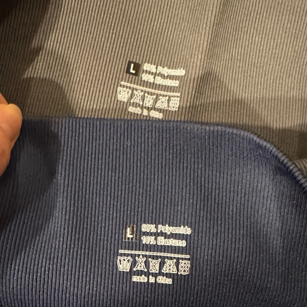 NWOT HALARA Dark Gray and Navy Blue Leggings - Picture 6 of 8